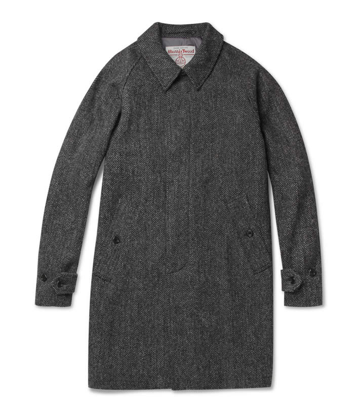 Beams Plus Harris Herringbone Wool-Tweed Coat