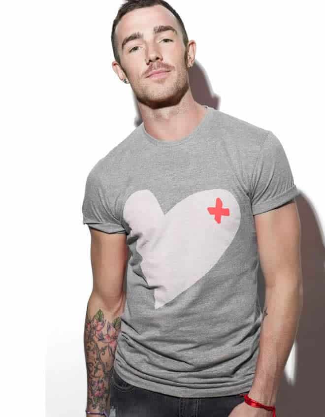 In This Together Heart Logo tee in grey
