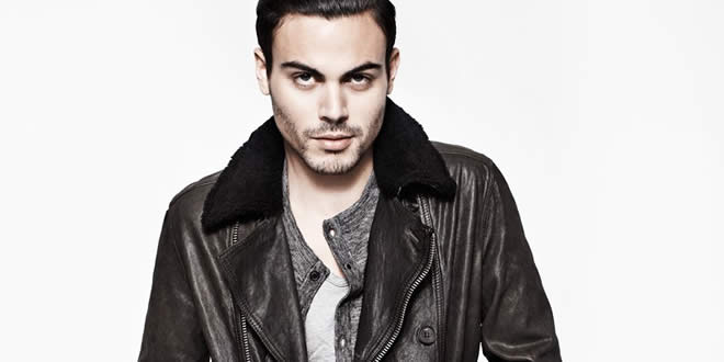 AllSaints Diverse Leather Pea Coat