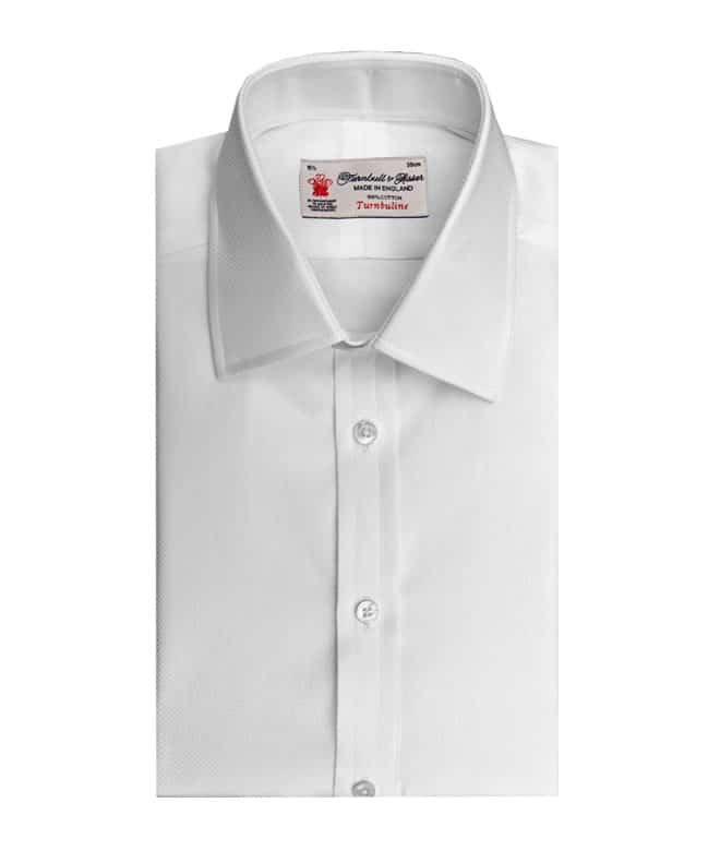 Turnbull & Asser White-on-White Mini Square Superfine Shirt
