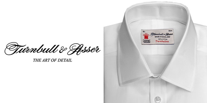 Turnbull & Asser White-on-White Mini Square Superfine Shirt