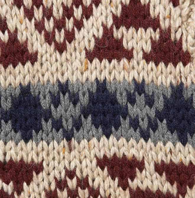 Topman - Cream Yoke Pattern Cable Knit Cardigan
