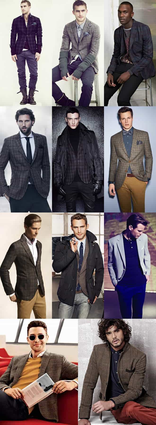 Men's Checked Blazer Lookbook