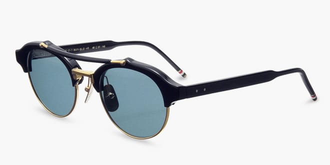 Thom Browne Gold Round Sunglasses