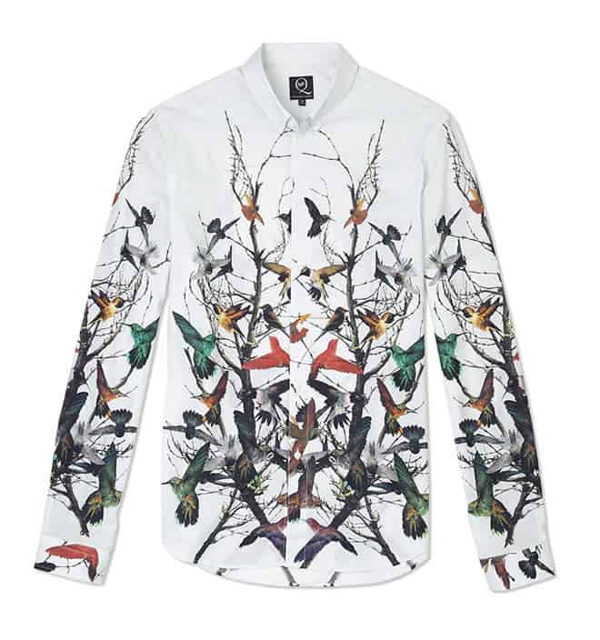 McQ Alexander McQueen Bone Hummingbird Scene Slim Shirt