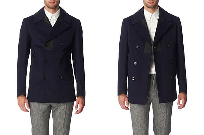 Alexander McQueen Silk-detail Peacoat