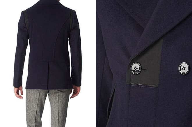 Alexander McQueen Silk-detail Peacoat