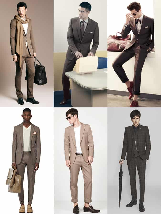 Men's Brown Suit Lookbook