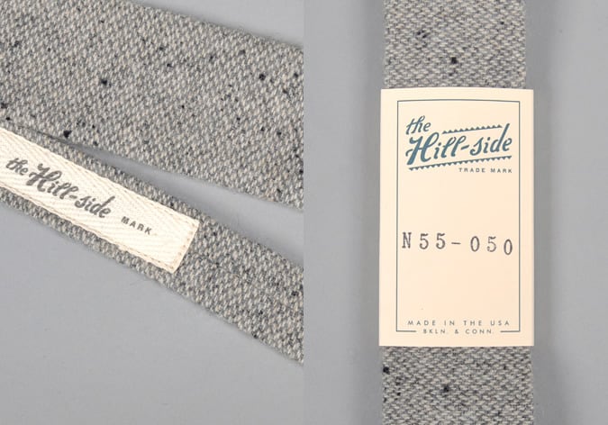 The Hill Side - Wool Blend Slub Tweed Necktie