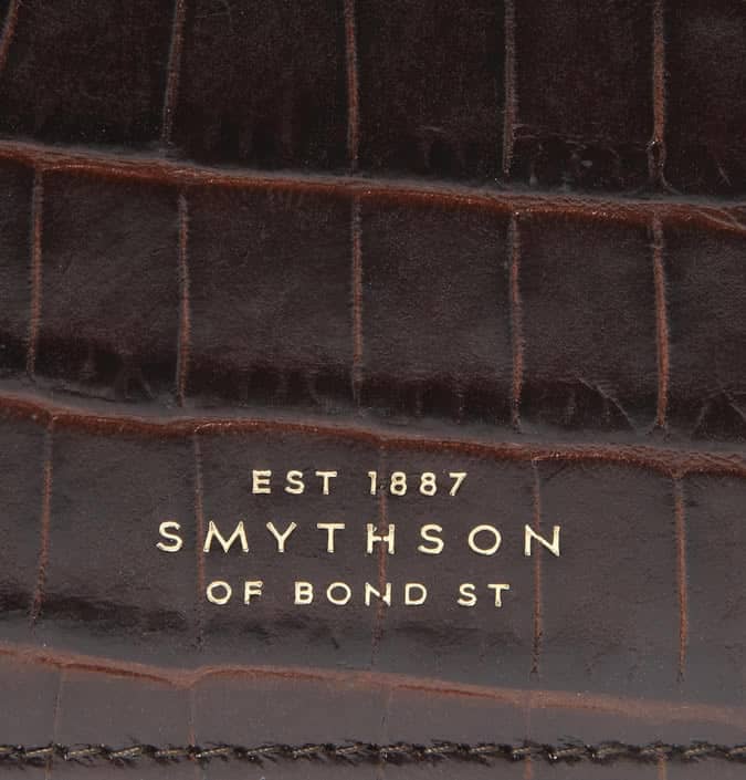 Smythson Crocodile-Embossed Leather iPad Mini Case