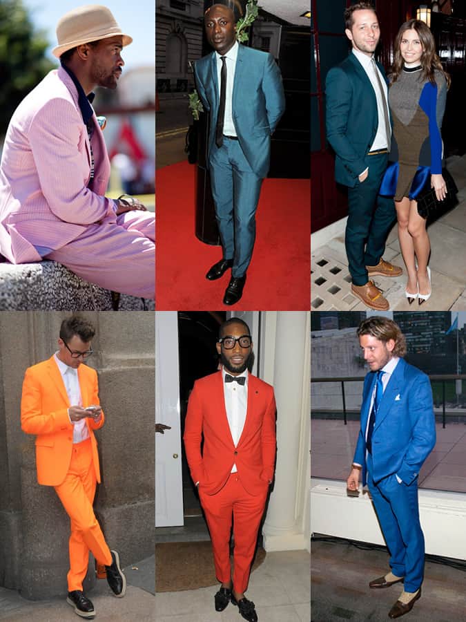 Bold Coloured Suiting - Street Style Photos and Celebrity Advocates