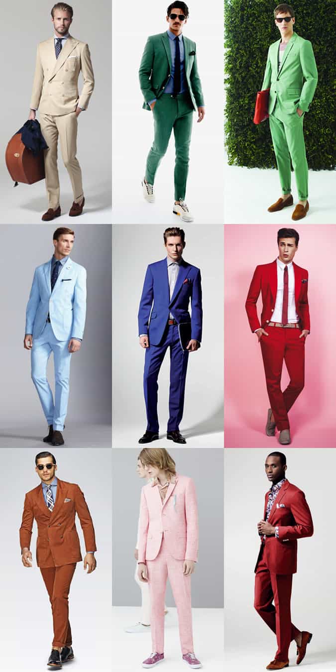 Men's Spring/Summer Coloured Suiting Lookbook