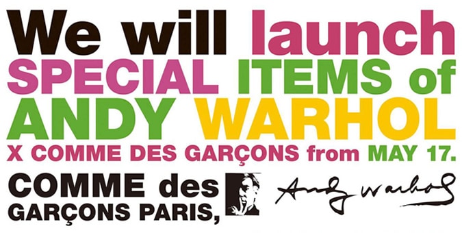 Andy Warhol x Comme des Garçons Clothing