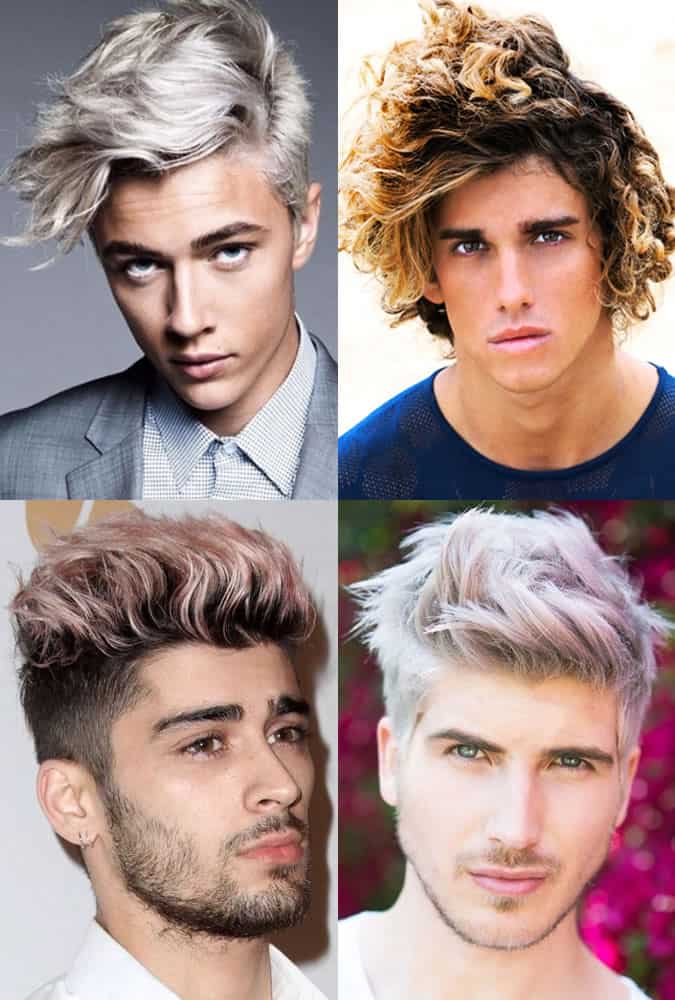 Miesten kampaukset vuodelle 2017 - pastelli ja valkaistu hiusväri