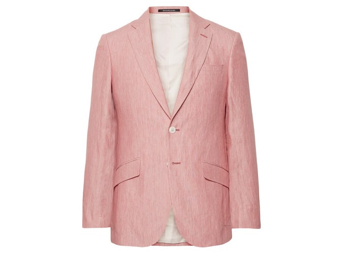 RICHARD JAMES Coral Seishen Slim-Fit Linen Suit Jacket
