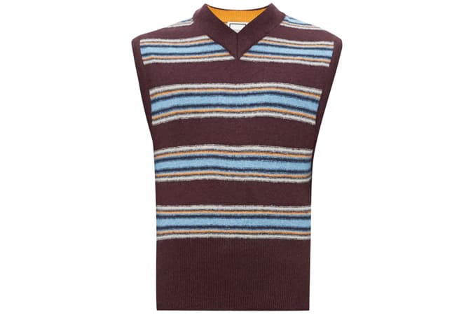 WOOYOUNGMI Stripe-intarsia sweater vest